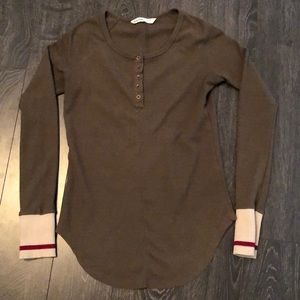 Wool sock look Thermal henley top